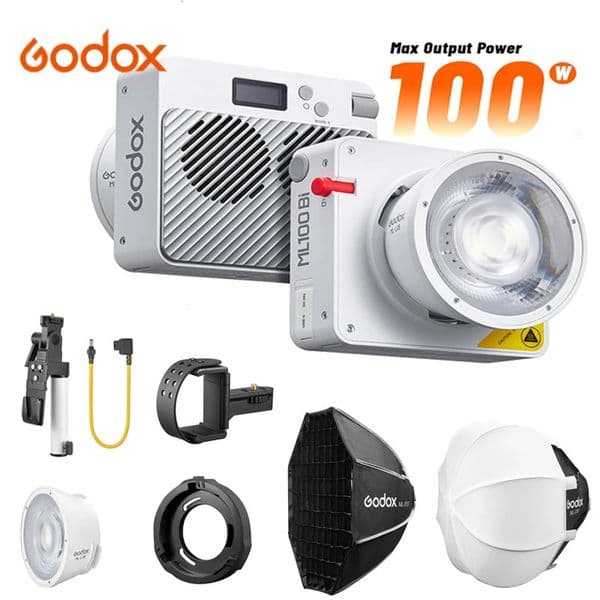 Godox ML100Bi Bi-Color LED Video Light 2800-6500K 120W App Control Portable Selfie Lights for Outdoor Shooting Llive Streaming 241225