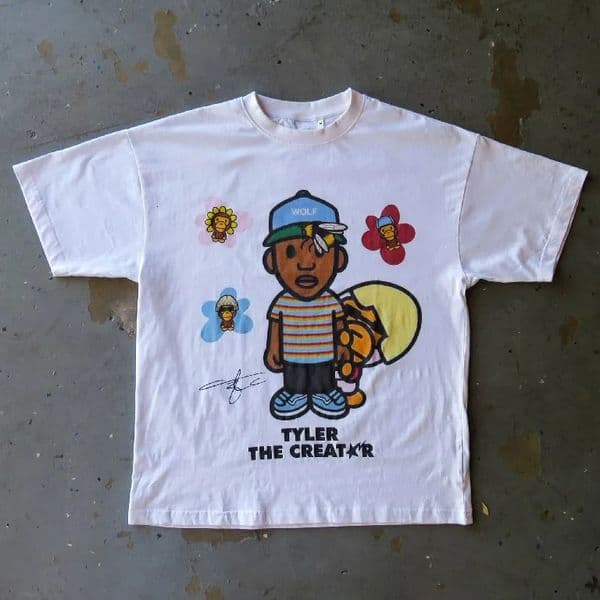 T Shirt Y2K Clothes American Hip Hop Cartoon Character Graphic Print Oversized TShirt Men Women Round Neck Short Sleeve Tops 241224 L260514