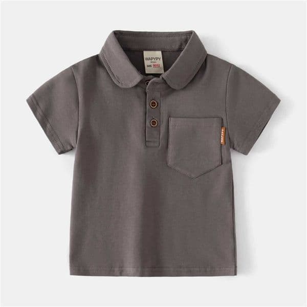 Summer Baby Boys T Shirt Short Sleeve Polo Shirts For Boy Children Solid Color Tee Baby Top Boy Clothes Korea Sle Clothes 1-7XJ241225