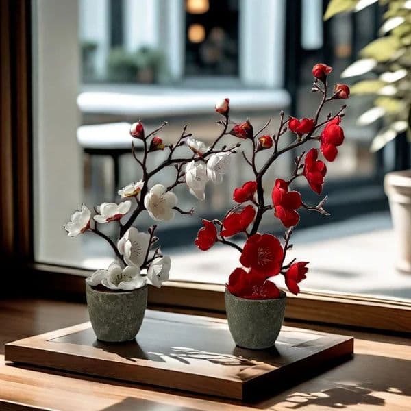 Artificial Plum Blossom Bonsai Tree Height Simulation Plum Blossom Bonsai Home el Garden Decoration Desktop Decoration 241217