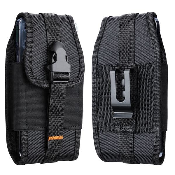 Universal Nylon Waist Holster Case With Credit Card Slot Belt Clip Loop Outdoor Sport Travel Hiking Camping Pouch For iPhone 16 15 14 13 12 Pro Max Samsung S24 S25 Cubot