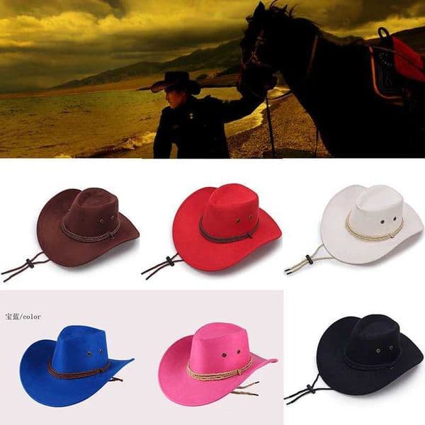 New 2022 Sun Hat Artificial Leather Cowboy Hat Mens and Womens Travel Cs Fashion Western Hat Cheu Cowboy 9 Colors W241225