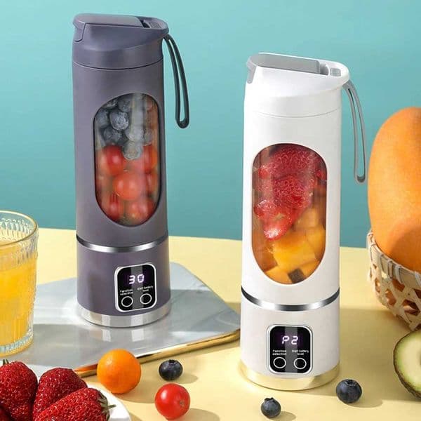 2024 New Electric Juicer USB Charging Mini Portable Blender Fruit Mixers 450M Digital Display Juice Cup Blender Smoothies MixerXJ241227