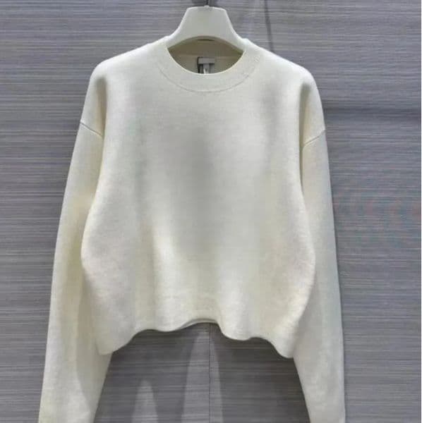 Designer sweater Womens knit sweater clothes fashion pullover female autumn winter clothing ladies white loose long sleeves elegant casual top Women's Sweaters