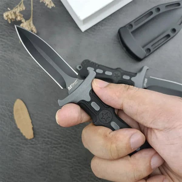 Easy To Carry Black Survival Fixed Blade Knife 440C Blade ABS Handle Rescue Tools Tactical Hunting EDC TOOLS