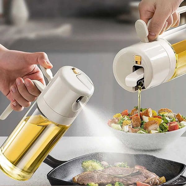 550ml Oil Spray Bottle Kitchen BBQ Cooking Olive Oil Dispenser Camping Baking Empty Vinegar Soy Sauce Sprayer ContainersXJ241227