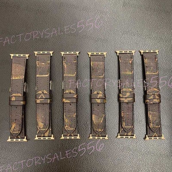 Luxury Apple Watch Band Smart Straps 38 40 41 42 44 45 49 mm Flower Leather Watchs Strap Wristband For Iwatch 8 7 6 5 4 SE Ultra Designer fashion Bracelet Watchbands
