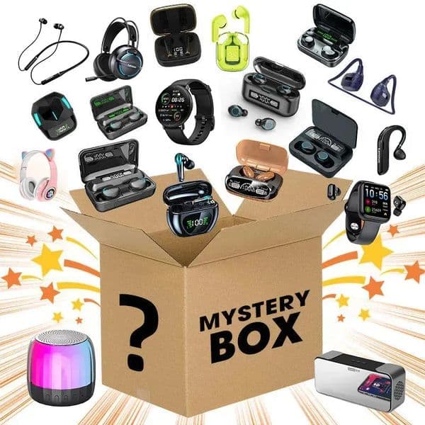 Mystery Surprise Smart Watches Wireless Earphone Headphones Electronics Mysterious Toy Christmas Gadgets Blind Gift Lucky Box Christmas Gift Mystery Box