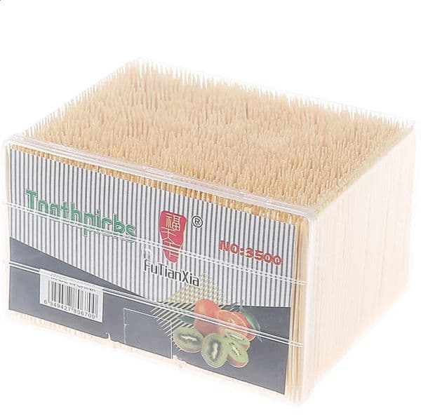 3500pcs Natural Bamboo Toothpick Disposable Double-headed Zahnstocher Tandenstokers for Bar Restaurant Home Fruit Tooth Sticks 241223