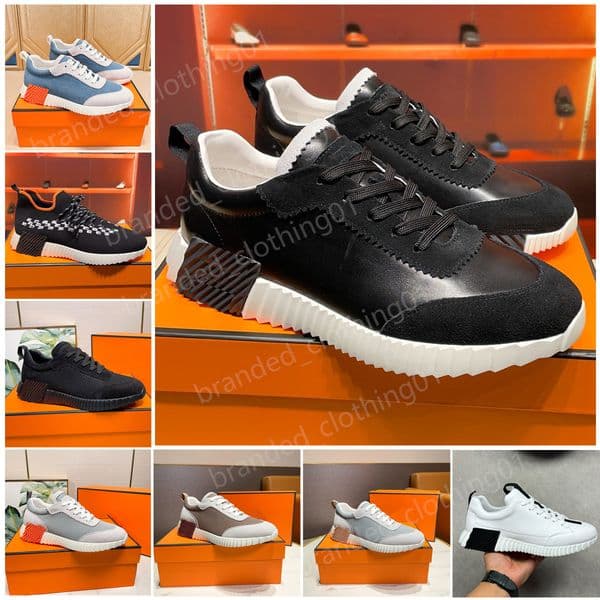 Bouncing Sneakers Designer Suede Casual Shoes Trainers Breathable Mesh Running Shoe Men Bounce Women Sneaker Non-Slip Rubber Sole Flat Trainer H Word