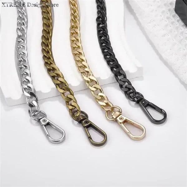 Metal Aluminum Bag Chain Replacement Parts Accessories For HandWoven Shoulder Handbag DIY Handmade Detachable Straps 241226Z