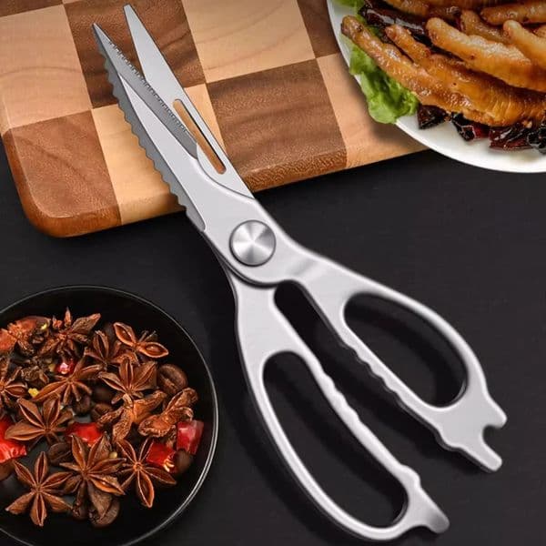 Professional Kitchen Scissors All-steel Chicken Bone Scissors Stainless Steel Multi Cut Vegetables Kill Fish Barbecue Scissors 241223