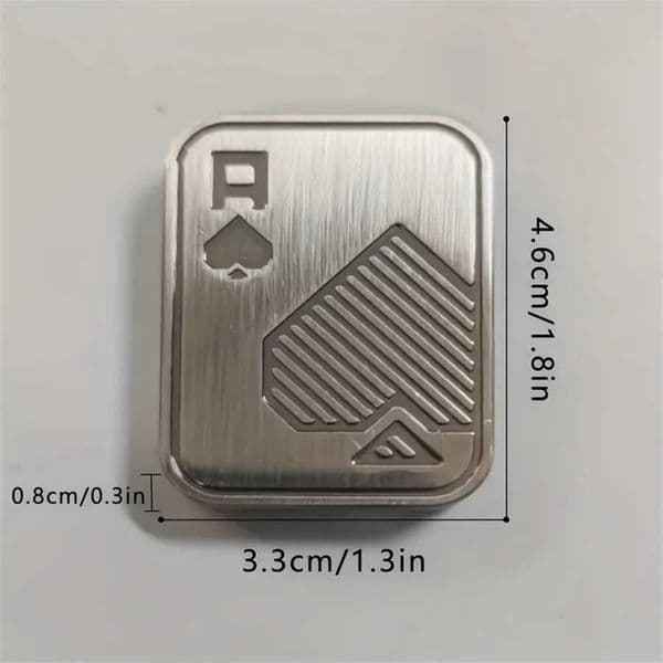 Metal Fidget Toy 1 Piece Of - Metal Poker Push fidget cube Card Slider Pressure Relief Fidget Tactile Coin Office Desk Gift Edc