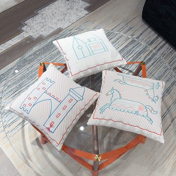 Cartoon Case European And American Cotton Applied-Cloth Quilted Home Sofa Cushion Office Car Pillow 12545