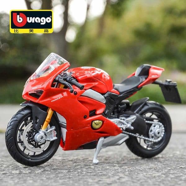 Bburago 1 18 Ducati Panigale V4 static die-casting vehicle collectible motorcycle model toy W241231