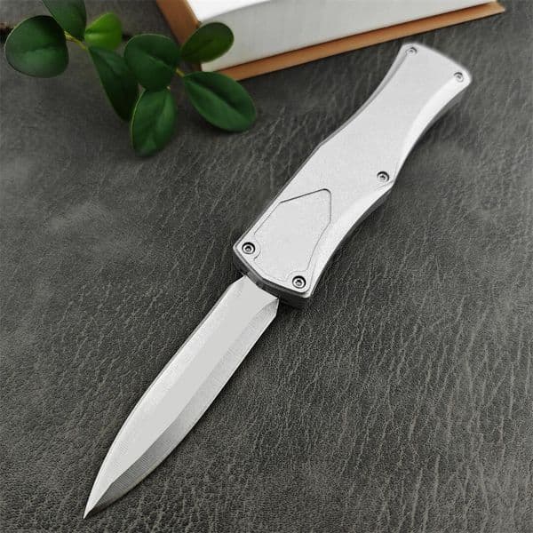 Models White Hera Knife Satin c Blade Alloy Handles Double action Tactical Survival gear Pocket knives with Nylon sheath