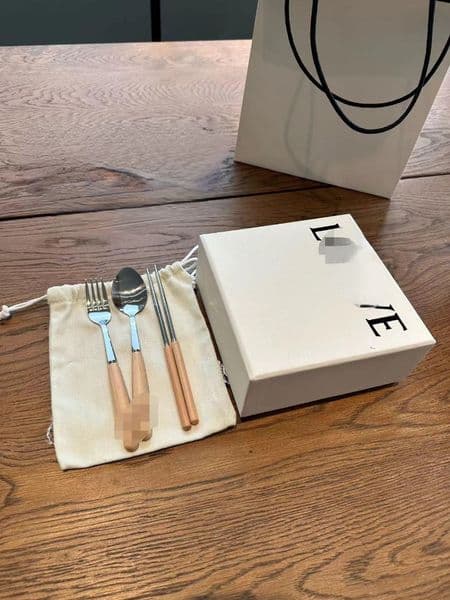 Western Light Luxury Tableware Set Knife, Fork, Chopsticks, Soup Spoon with Hand Gift Valentine's Day