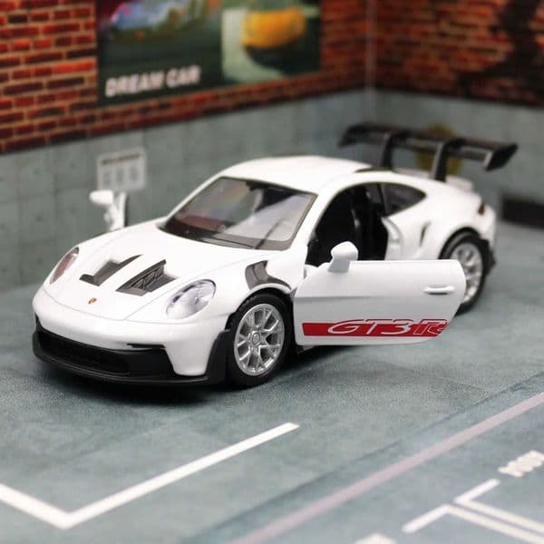Diecast Model Cars 1/36 Porsche 911 GT3 RS Toy Car Model For Children RMZ CiTY Miniature Racing Free Wheels Pull Back Diecast Metal Collection Gift