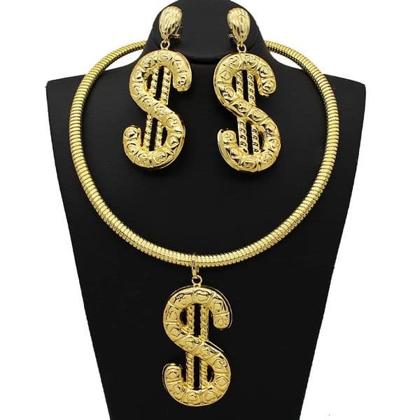 Dubai Jewelry Party Charming Necklaces Sets Dollar Earrings Pendant Nigeria Bridal Wedding Jewellery 240701