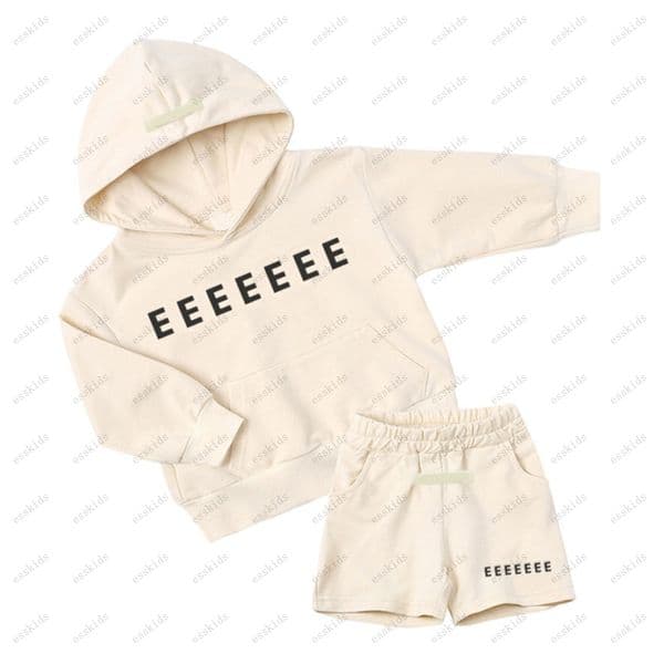 Kids Luxury Tracksuits Boys Girls Designer Clothes Baby Pullover Hoodies Two Piece Plush Set esskids-12 Children Hooded Sweatershirt Hoodie Big Kid Toddler