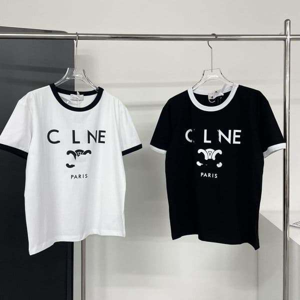 Women summer letter print cotton designer color block tees casual top t-shirts SMLXL
