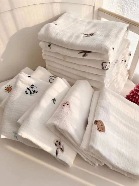 4 Layers Muslin born Swaddle Wrap Receiving Blankets Cotton Soft Boys Girls Me 03 Month 240703