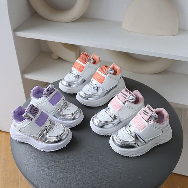 2024 Spring and Autumn New Children's Sports Leather Top Girls' Walking Boys' Anti slip Casual Lightweight Running Shoes F708-31 H260305
