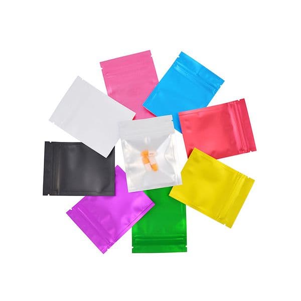 3.5g 7g 14G 28g Mylar Bags Matte Material Food Storage Aluminum Foil Pouch Ziplock Smell Proof Plastic Case Smell Proof Container Package Bag For Dry Herb Flower