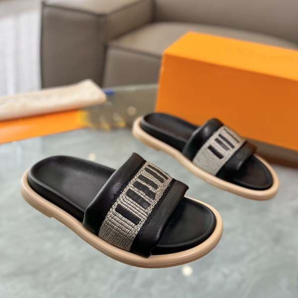 Designers Pillow Mules couple Sandals Sunset Flat Comfort Mules Padded Front Slippers Fashionable Easy-to-wear Style Slides big size 35-45 With box
