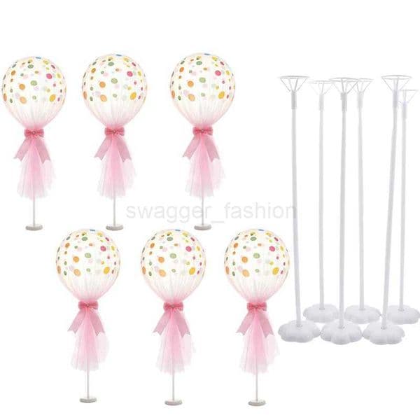 6pcs Tabletop Balloon Stand Set Party Decoration Balloon Stand Base Desktop Wedding Table Balloons Decor Birthday Baby ShowerB270708