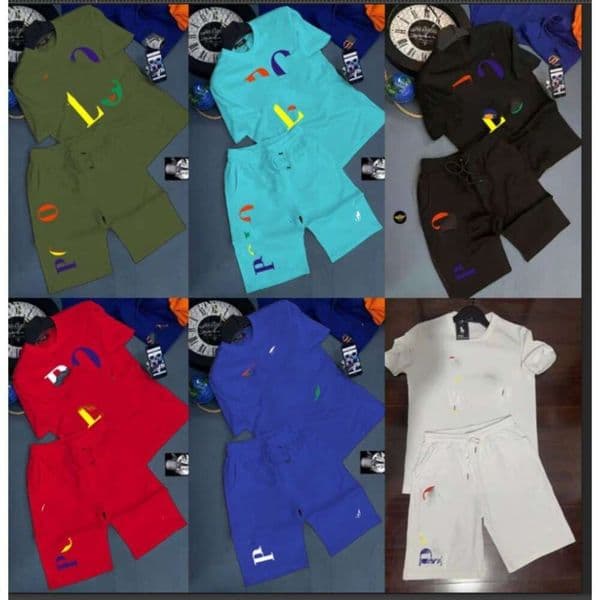 Sports Set Summer Short Sleeved T-shirt Casual Mens Cotton Shorts Sport Jogger Suit