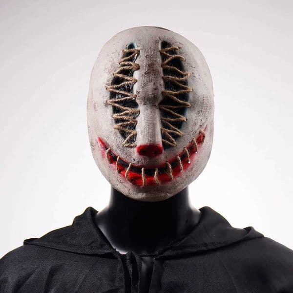 Halloween Joker Mask Cosplay Scary Killer Clown Half Face Latex Helmet Party Costume PropsM240711
