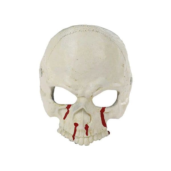 Halloween Skull Mask Decoration Bloody Scary Face Cover Horror Half Face Mask for Men Women Holiday Festivals Cosplay Dress upM240711