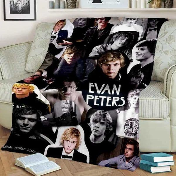 HD Actor Cute Evan Peters Movie TV BlanketSoft Throw Blanket for Home Bedroom Bed Sofa Picnic Travel Office Cover Blanket KidsB270712