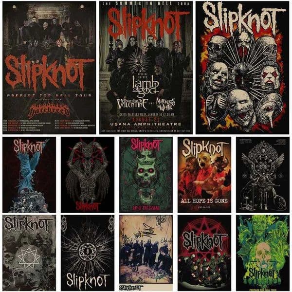 Classic Heavy Metal Rock Band Posters White Coated Paper Busic Star Posters DIY Home Bar Cafe Decor Pictures Wall Art Painting X260529