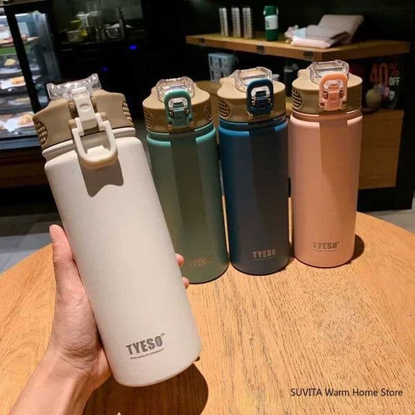 Hot cup with straw 600/750ml stainless steel hot bottle cap Crazy straight cup flame water g M241121