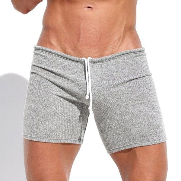 Men's Shorts Summer men's sexy lace up shorts in plus size holiday casual 3-quarter pants