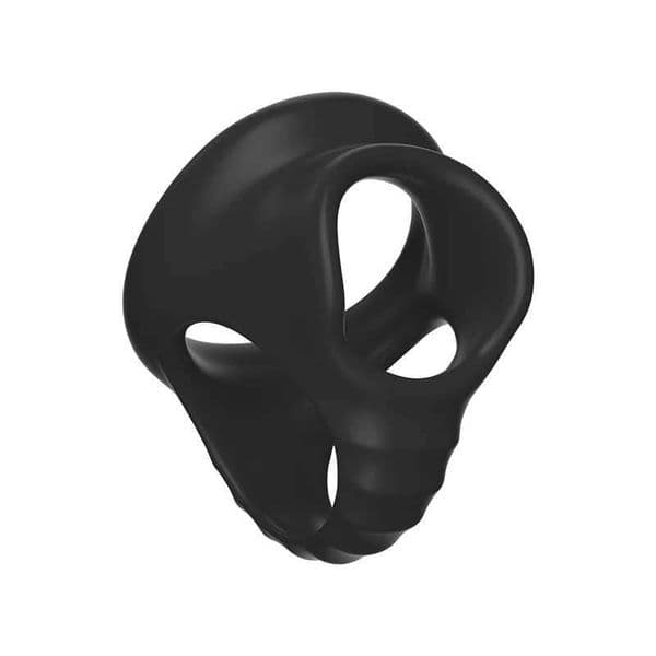 Reusable Silicone Penis Ring Delay Ejaculation Ball Scrotum Stretcher Triple Cockring Testicle Semen Lock BDSM Sex Toy for Men L260518