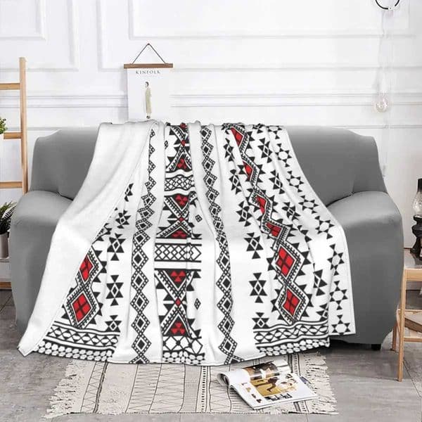 Blankets 3D Print Kabyle Carpet Blankets Breathable Soft Flannel Winter Bohemia Amazigh Berber Throw Blanket for Couch Home Bed Gifts R240715L260521YC0G