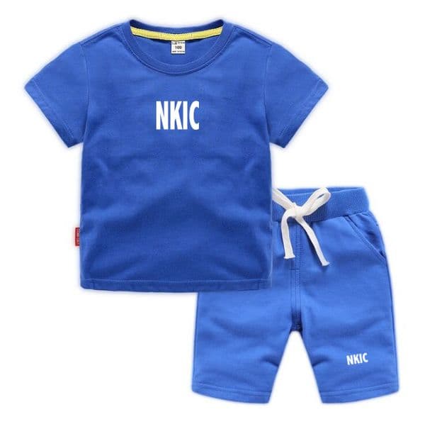 Child Clothing Sets Boys Brand Print 100% Cotton T shirt Fashion Tees Shorts Cute Tops Tracksuits Kids Short Sleeve Tops Shorts 2-13 Years