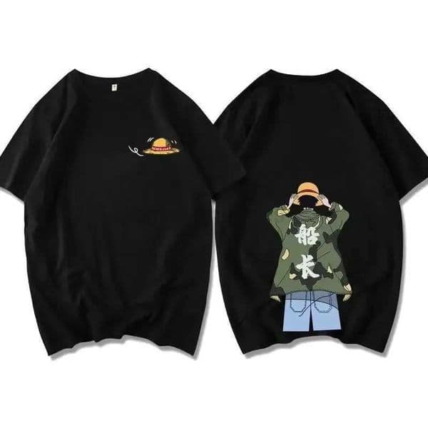 Summer mens cotton T-shirt casual top T-shirt mens Japanese anime one-piece clothing short sleeved street clothing fashion trend T-shirtW240716 1 W250329