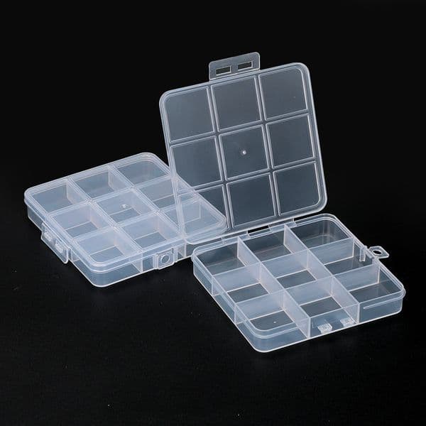 Storage Boxes Rectangle Mini Clear Plastic Jewelry Case Container Packaging Box for Earrings Rings Beads Box J571