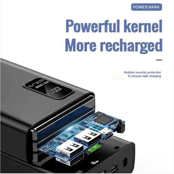 50000 mAh Power Bank 120W Super Fast Charging 100% Sufficient Capacity Portable Battery Charger for iPhone Huawei Samsung U240717