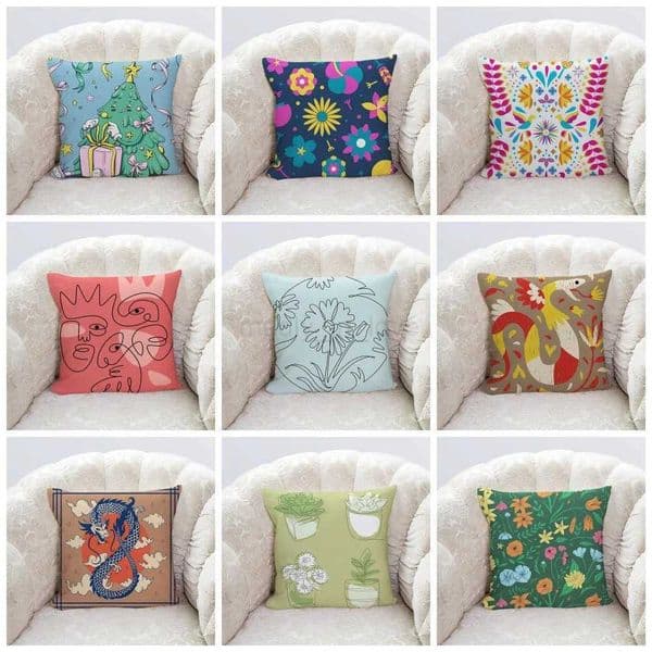 pillowcase European Style Sofa Cushion Cover Home Decorative Short Plush pillow Cover Cushion Living room DIY decoration morandiM240717