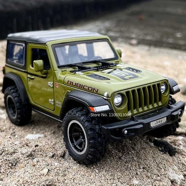 1/32 Wrangler Alloy Diecast Car Models Toy 1941 Rubicon Metal Off-Road Vehicles with Sound Light Car Toys for Children BoysM240717