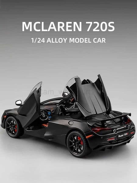 Mclaren 720s 1 24 Super Sportcar Sound Light Miniatures Alloy Diecast Model Car Presents For Boyfriend Toys For Kid Gift MetalM240717