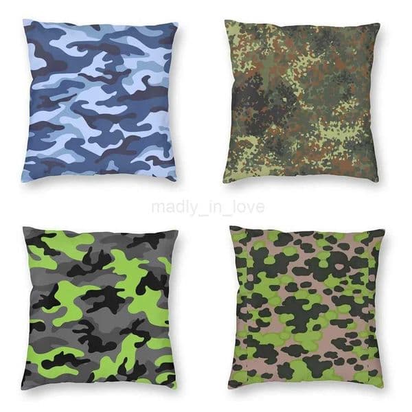 Modern Camouflage Cushion Cover Polyester Military Throw pillowcase Bedroom Home DecorM240717