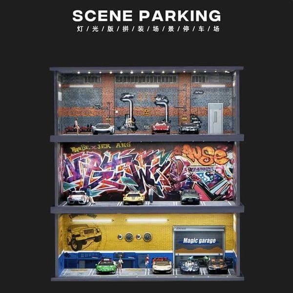 Plane slot car Collector Lot Alloy Scene Storage Parking Garage Diecast Automotive Model Ornaments Cas Toys Giftm Car Track