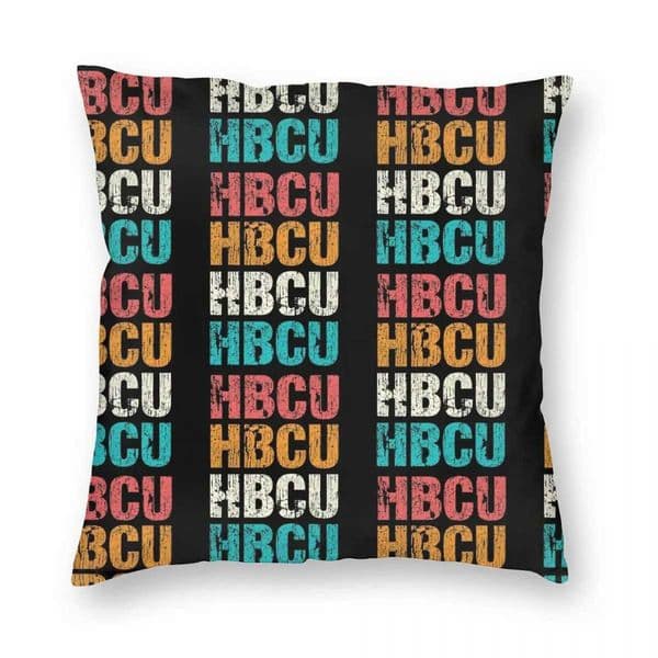 HBCU Vintage Letters Square pillowcase Polyester Linen Velvet Creative Zip Decor Throw pillow Case Home Cushion CoverM240717
