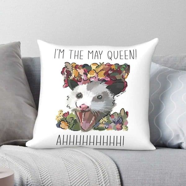 Shes The May Queen pillowcase Polyester Linen Velvet Pattern Zip Decor Throw pillow Case Sofa Seater Cushion CoverM240717